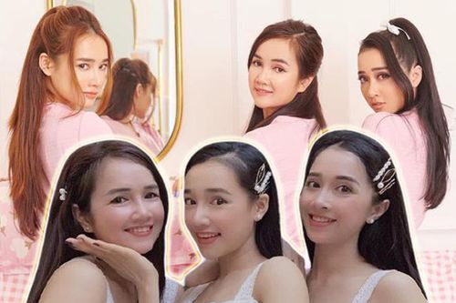 Đâu chỉ có gương mặt giống hệt, chị em Nhã Phương ra đường mặc đồ bộ cũng phải y chang