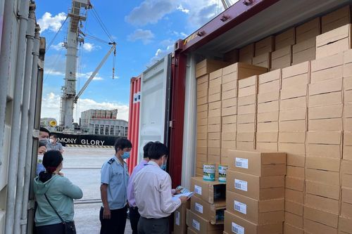Lô hàng 22.300 hộp sữa từ thiện mắc kẹt ở cảng Cát Lái được thông quan