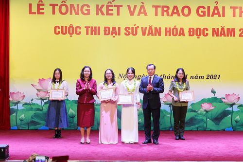 7 học sinh đoạt giải tại cuộc thi 'Đại sứ Văn hóa đọc năm 2021' toàn quốc