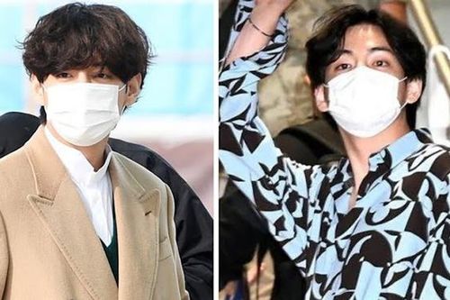 Với phong cách thời trang sang trọng, sân bay trở thành sàn catwalk của V BTS
