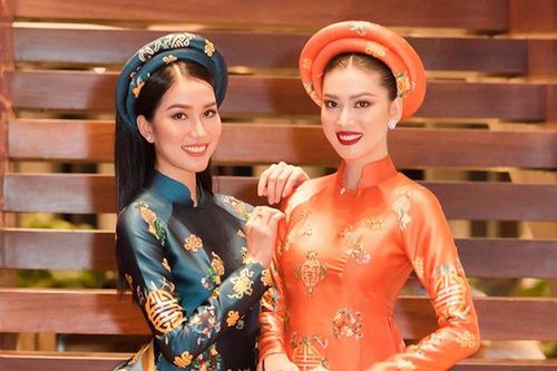 Ngọc Thảo - Phương Anh diện áo dài đôi như hai thái cực