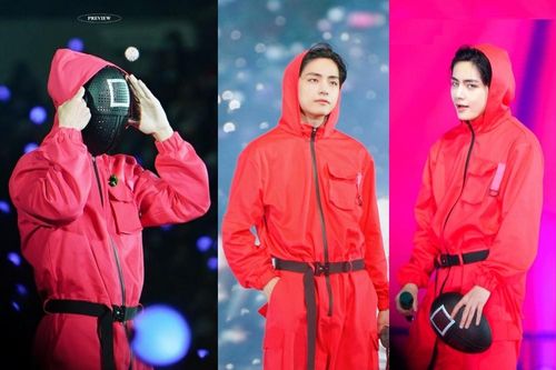 Sao Hàn ngày 4/12: V (BTS) tiếp tục gây sốt khi cosplay 'Squid Game' ngay trên sân khấu concert