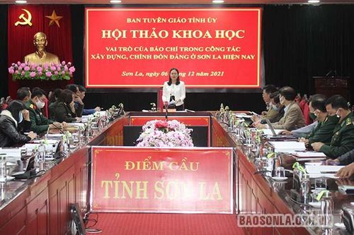 Hội thảo khoa học 'Vai trò của báo chí trong công tác xây dựng, chỉnh đốn Đảng ở Sơn La hiện nay'