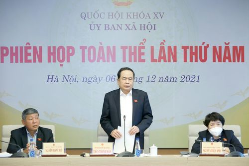 Phó Chủ tịch Thường trực Quốc hội Trần Thanh Mẫn dự Phiên họp toàn thể của Ủy ban Xã hội