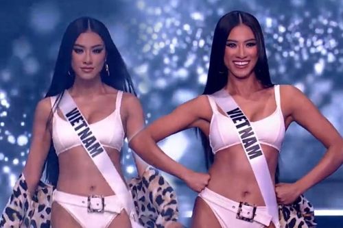 Kim Duyên khoe đường cong bốc lửa, catwalk cực dẻo 'đốt cháy' sân khấu Bán kết Miss Universe 2021