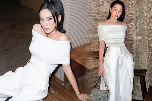 Tiểu Vy 'đá thúng đụng nia' Kỳ Duyên trong cùng một bộ trang phục