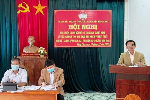Kông Chro: Hội nghị phản biện dự thảo Nghị quyết HĐND huyện