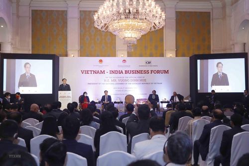 Hình ảnh Chủ tịch Quốc hội dự diễn đàn doanh nghiệp Việt Nam-Ấn Độ