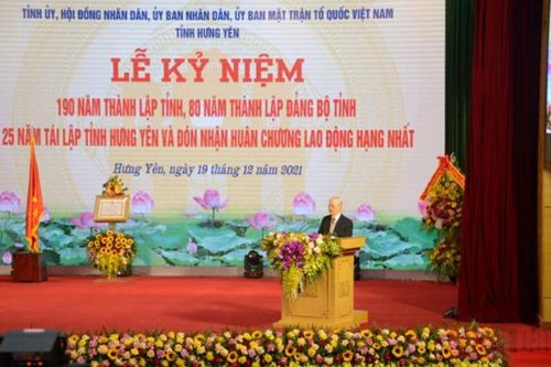 Xây dựng Hưng Yên sớm trở thành tỉnh công nghiệp, nông nghiệp hiện đại