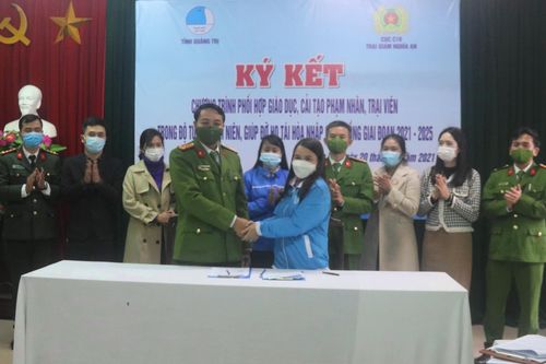 Ký kết chương trình phối hợp giáo dục, giúp đỡ phạm nhân trong độ tuổi thanh thiếu niên tái hòa nhập cộng đồng