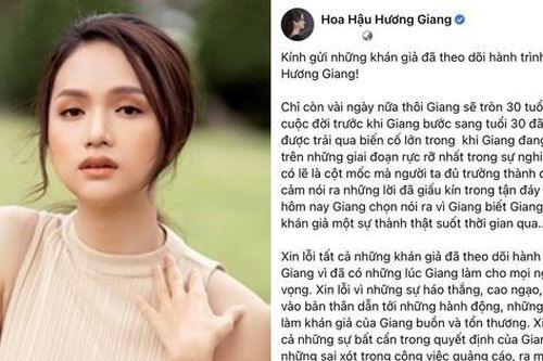 Hoa hậu Hương Giang viết tâm thư xin lỗi, tiết lộ có lúc muốn bỏ nghề, mọi tranh cãi có dừng lại?