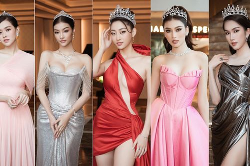 Dàn Hoa hậu, Á hậu mặc cắt xẻ, tôn ngực nóng bỏng tại họp báo Miss World Vietnam 2022