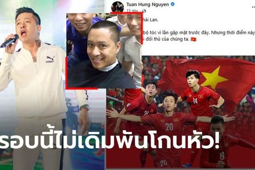 Nhắc lại vụ ca sĩ Tuấn Hưng hứa cạo trọc đầu, báo Thái 'cà khịa' tuyển Việt Nam
