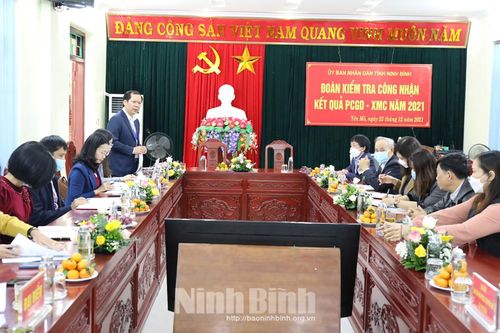 Kiểm tra kết quả phổ cập giáo dục, xóa mù chữ năm 2021 tại huyện Yên Mô, Hoa Lư