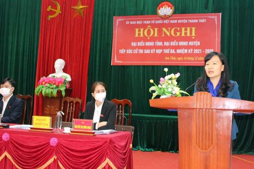 Đại biểu HĐND tỉnh tiếp xúc cử tri huyện Thanh Thủy, TP Việt Trì