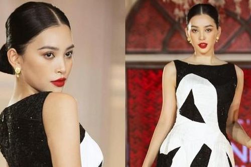 Cận cảnh thiết kế đặc biệt Hoa hậu Tiểu Vy mặc trong show Xuân Hè 2022 của NTK Công Trí
