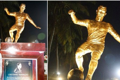 Bức tượng Ronaldo ở Ấn Độ gây tranh cãi