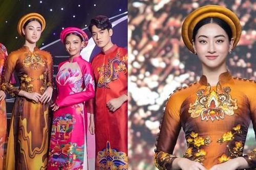 Ngắm Hoa hậu Lương Thùy Linh cùng Quán quân 'The Next Face' khoe sắc với áo dài Tết