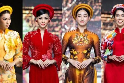 Hoa hậu Lương Thùy Linh cùng dàn người đẹp 'hồi sinh' dòng tranh Tết với BST áo dài