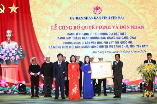 Mù Cang Chải nhận Bằng xếp hạng Di tích Quốc gia đặc biệt Ruộng bậc thang