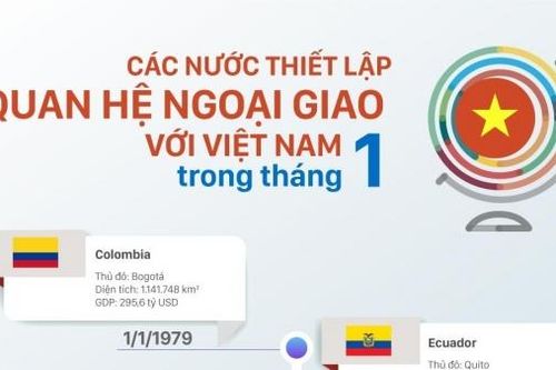 Những nước nào thiết lập quan hệ ngoại giao với Việt Nam trong tháng 1?