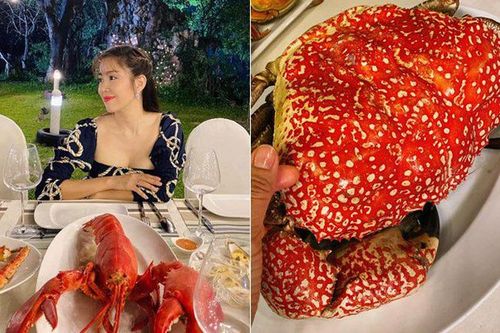 Lê Phương bật mí về những bàn tiệc ngập hải sản trên phim