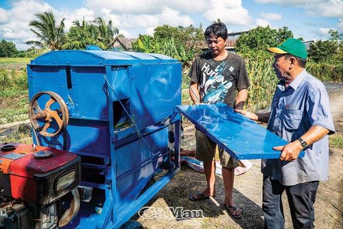 Máy tuốt lúa mini tiện lợi - đa năng