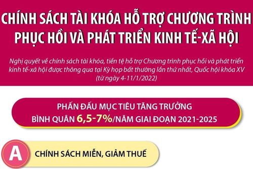 Chính sách tài khóa hỗ trợ Chương trình phục hồi và phát triển kinh tế-xã hội