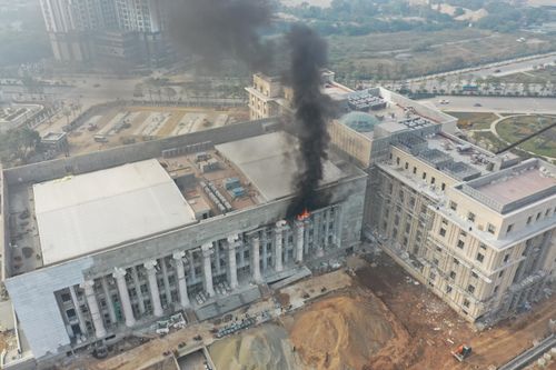 Cháy Tòa án nhân dân TP Hà Nội khi đang hoàn thiện