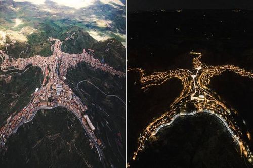Kỳ lạ: Thị trấn nhỏ có hình dáng giống con người