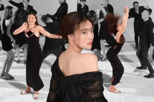 Diện đầm dài ôm sát quyến rũ cũng không cản được Lan Ngọc múa may quay cuồng cùng 'đồng bọn'