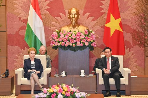 Chủ tịch Quốc hội Vương Đình Huệ tiếp Phó Chủ tịch thứ nhất Quốc hội Hungary Márta Mátrai