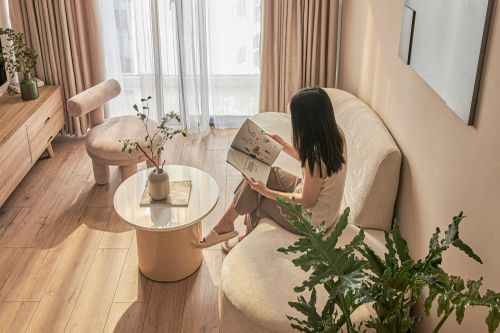 Nhà ở xã hội 63 m2 đẹp bất ngờ nhờ tông màu 'quốc dân' vạn người mê