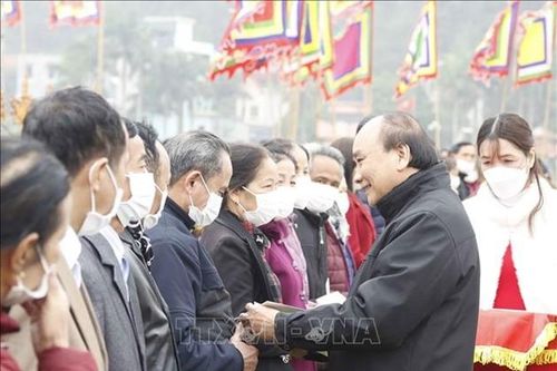 Chủ tịch nước Nguyễn Xuân Phúc dự Lễ Tịch điền Đọi Sơn