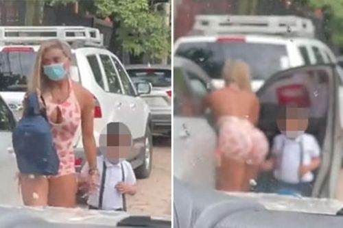 Ăn mặc 'thiếu vải' đưa đón con đến trường, bà mẹ hotgirl bị 'ném đá' tới tả
