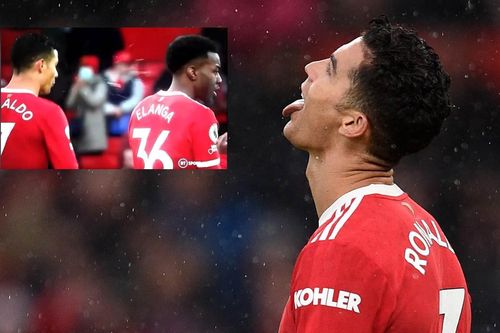 Ronaldo nhổ nước bọt vào lưng của Elanga?