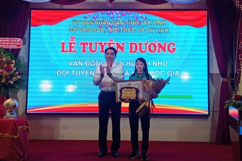 Trà Vinh tuyên dương nữ tuyển thủ Huỳnh Như