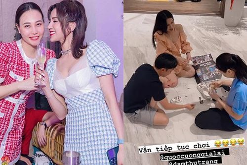 Đến chơi nhà Đàm Thu Trang, Diệp Lâm Anh ăn diện lấn át' vợ đại gia phố núi