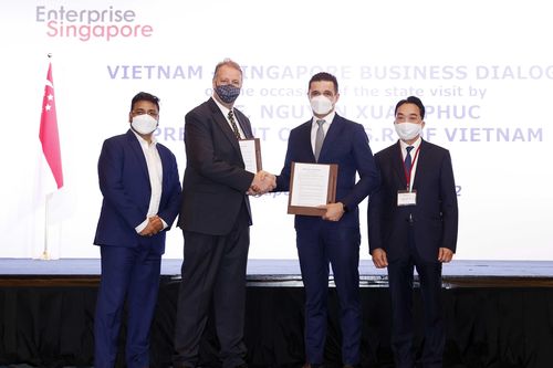 Hình ảnh Chủ tịch nước dự Đối thoại doanh nghiệp Việt Nam-Singapore