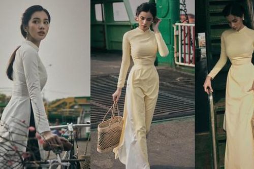 Diện áo dài, người đẹp Cẩm Đan gây mê đắm với vòng eo 59cm