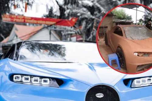 Nhóm bạn trẻ Việt Nam gây sốt với thiết kế siêu xe Bugatti phiên bản thủ công cực chất