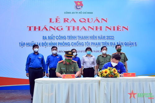 Tuổi trẻ Công an TP Hồ Chí Minh sôi nổi ra quân Tháng Thanh niên 2022