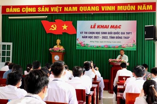 56 thí sinh tham dự kỳ thi chọn học sinh giỏi Quốc gia THPT tỉnh Đồng Tháp