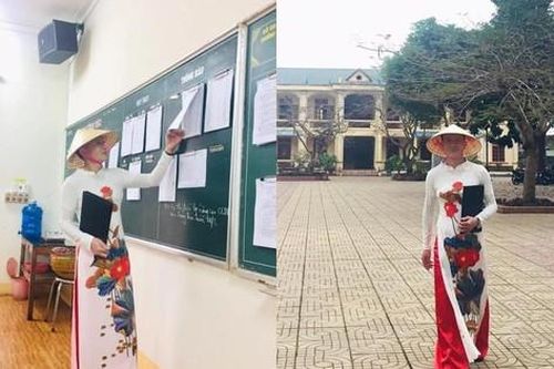 Thầy giáo 'lên đồ' hưởng ứng tuần lễ áo dài, netizen thắc mắc vì sao không mặc áo dài nam?