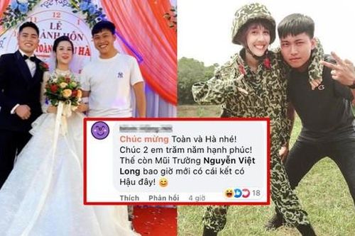 Đám cưới cặp đôi Sao Nhập Ngũ, netizen hỏi khi nào Mũi trưởng Long đi đến cái kết 'có Hậu'