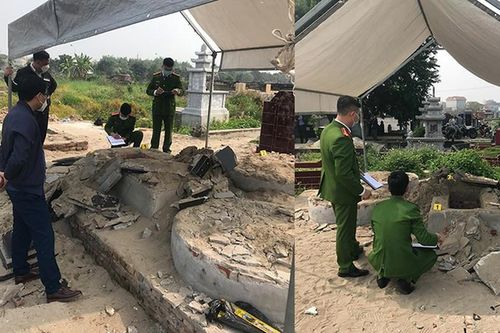 Mộ cụ ông mới an táng bị đập phá, đào bới ở Mê Linh