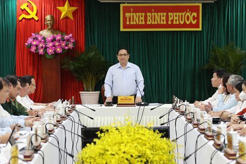 Thủ tướng Phạm Minh Chính làm việc với lãnh đạo tỉnh Bình Phước