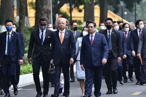 Lễ đón chính thức Thủ tướng Malaysia Sabri bin Yaakob tại Phủ Chủ tịch