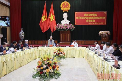 Tổng Bí thư Nguyễn Phú Trọng thăm, làm việc tại Hòa Bình
