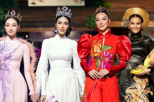 Lương Thùy Linh, Lan Khuê, Kim Duyên, Nam Em hội tụ trên sàn runway - Nguyên team nhan sắc đổ bộ hết!